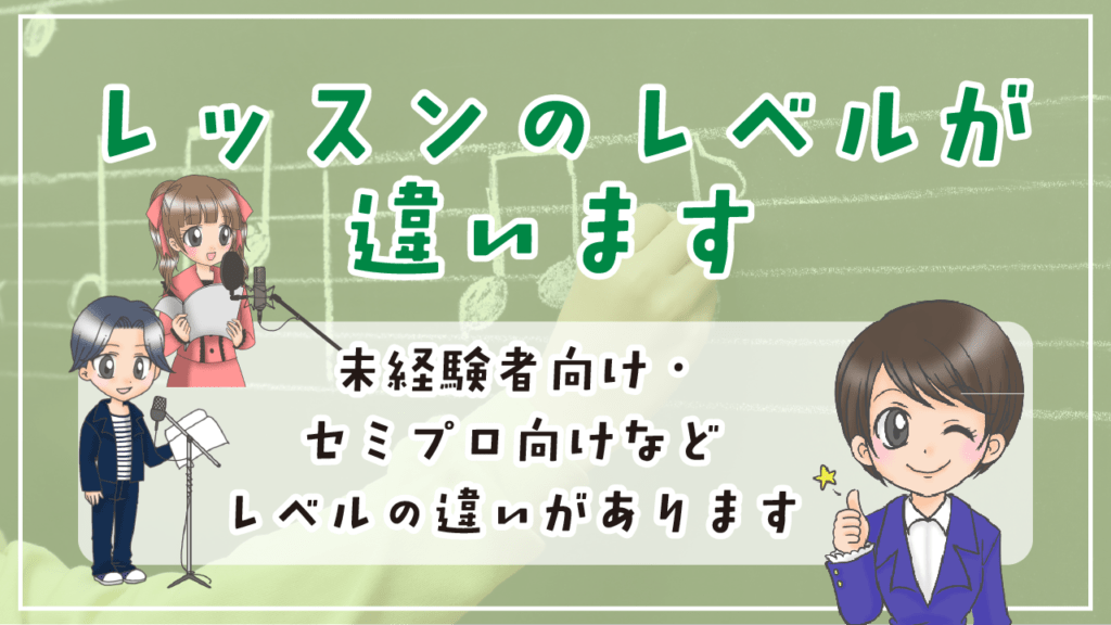 声優養成所 声優専門学校 違い  レッスンのレベル