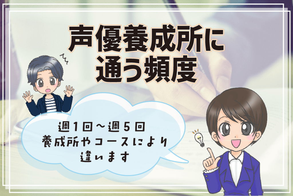 声優養成所 声優専門学校 違い 頻度