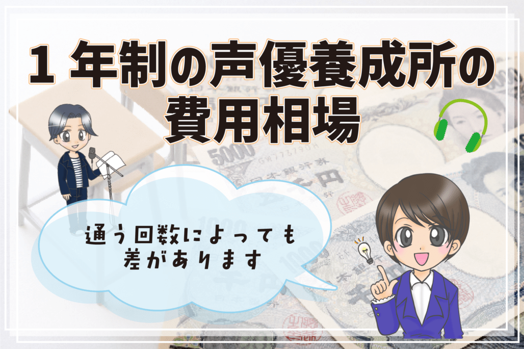 声優養成所の費用相場